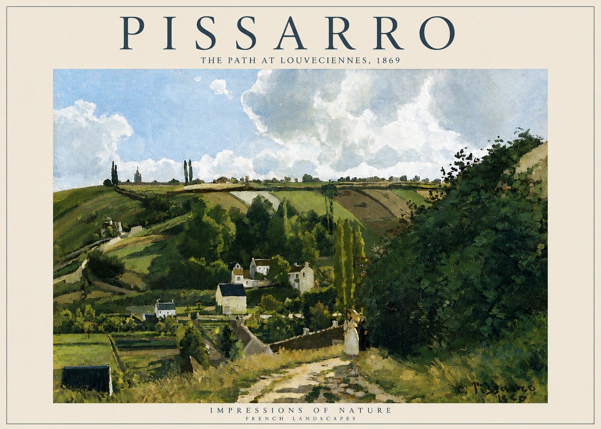 Pissarro The Path at Louveciennes, 1869 No6 - Poster