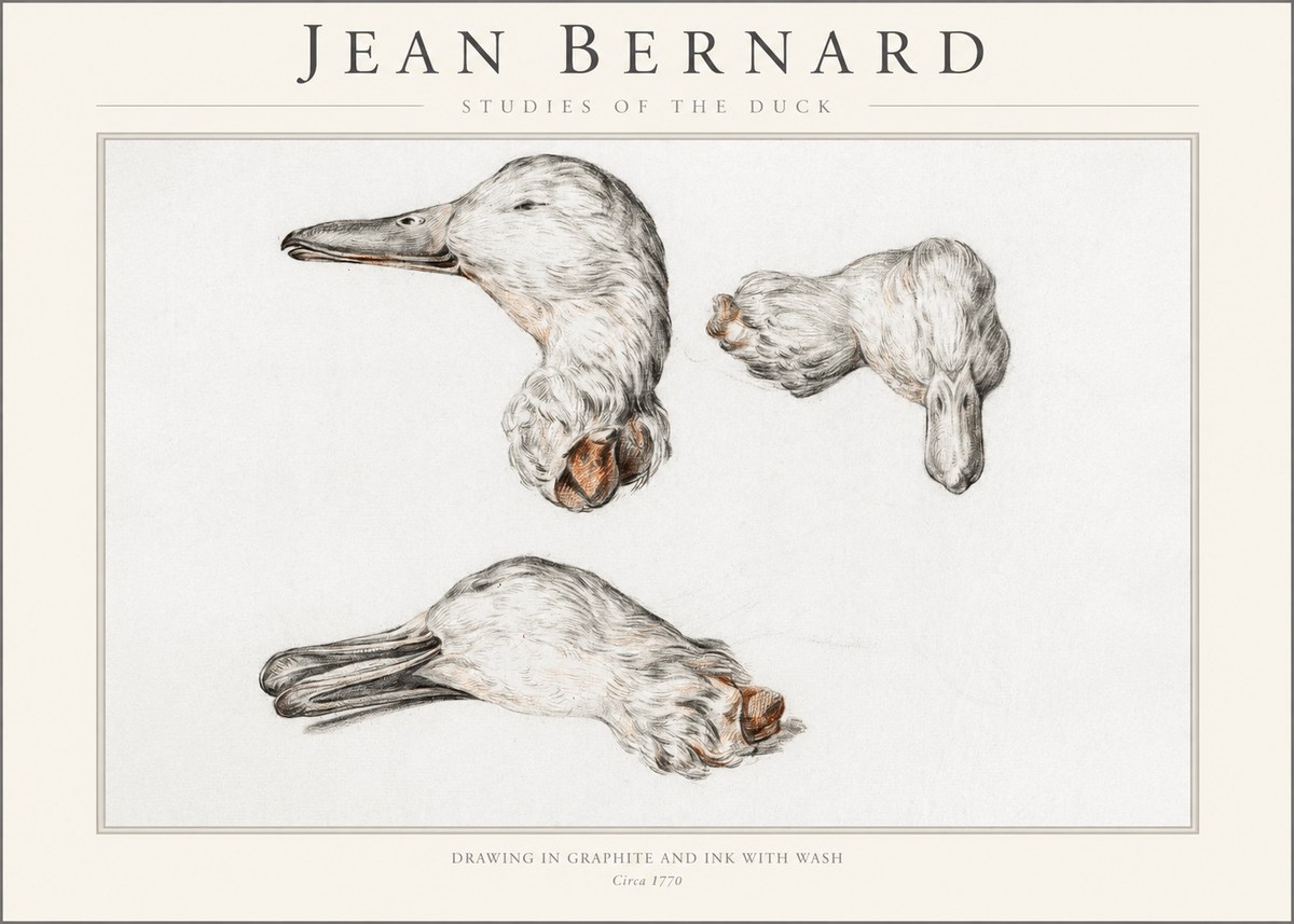 Jean Bernard Studies of the Duck No1 - Poster