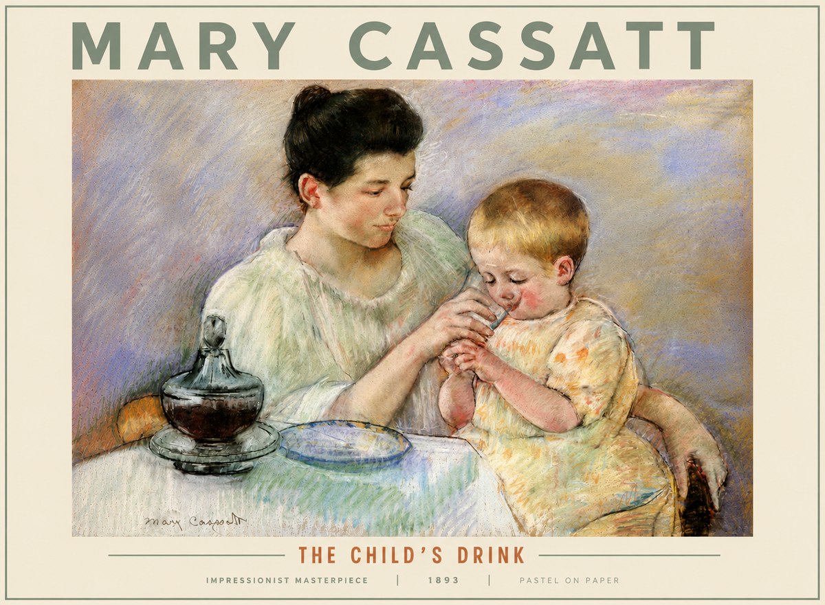 Mary Cassatt The Child's Drink No5 - Poster