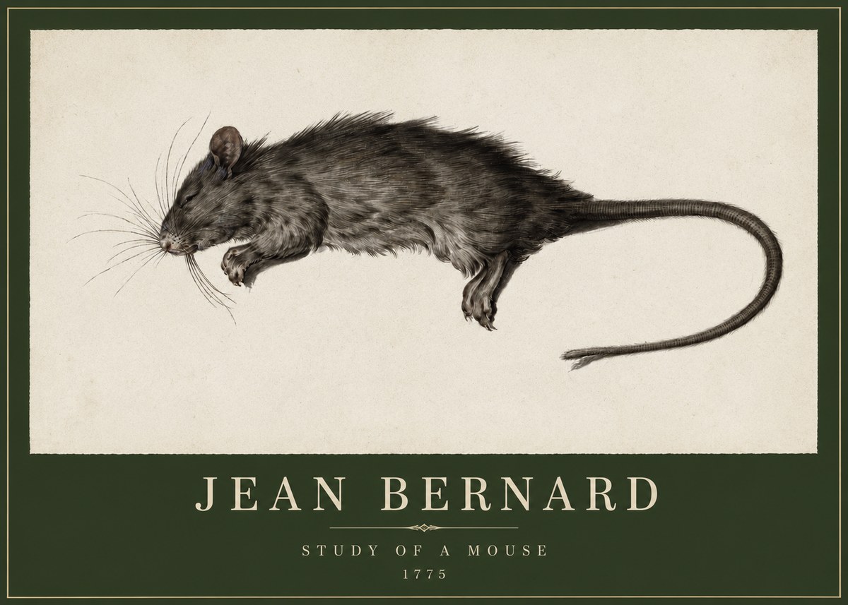 Jean Bernard Study of a Mouse II No2 - Poster