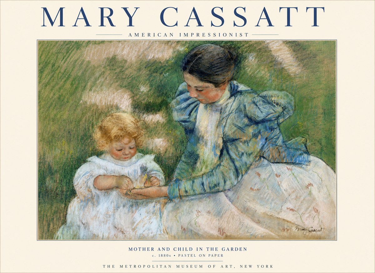 Mary Cassatt Mother and Child in the Garden No3 - Poster