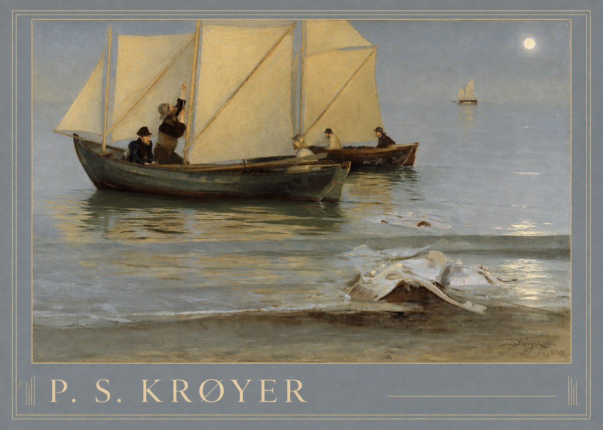 P.S. Krøyer A Ray Washed Ashore No1 - Poster