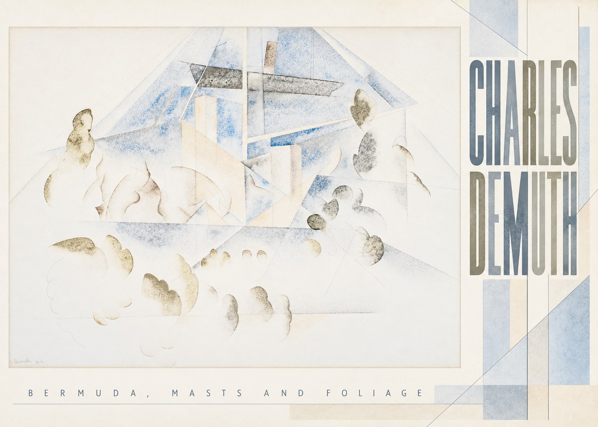 Charles Demuth Bermuda, Masts and Foliage No4 - Poster