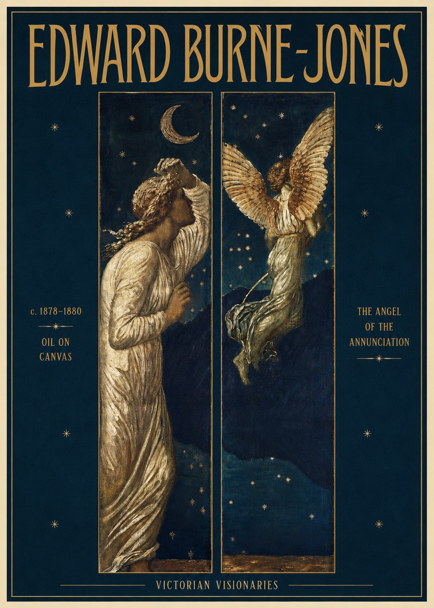 Edward Burne-Jones The Angel of the Annunciation No5 - Poster