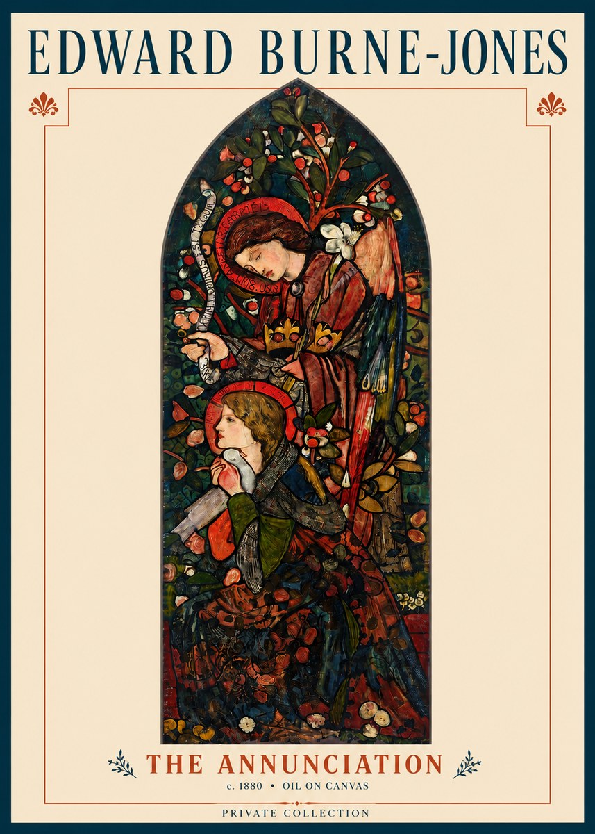 Edward Burne-Jones The Annunciation I No3 - Poster