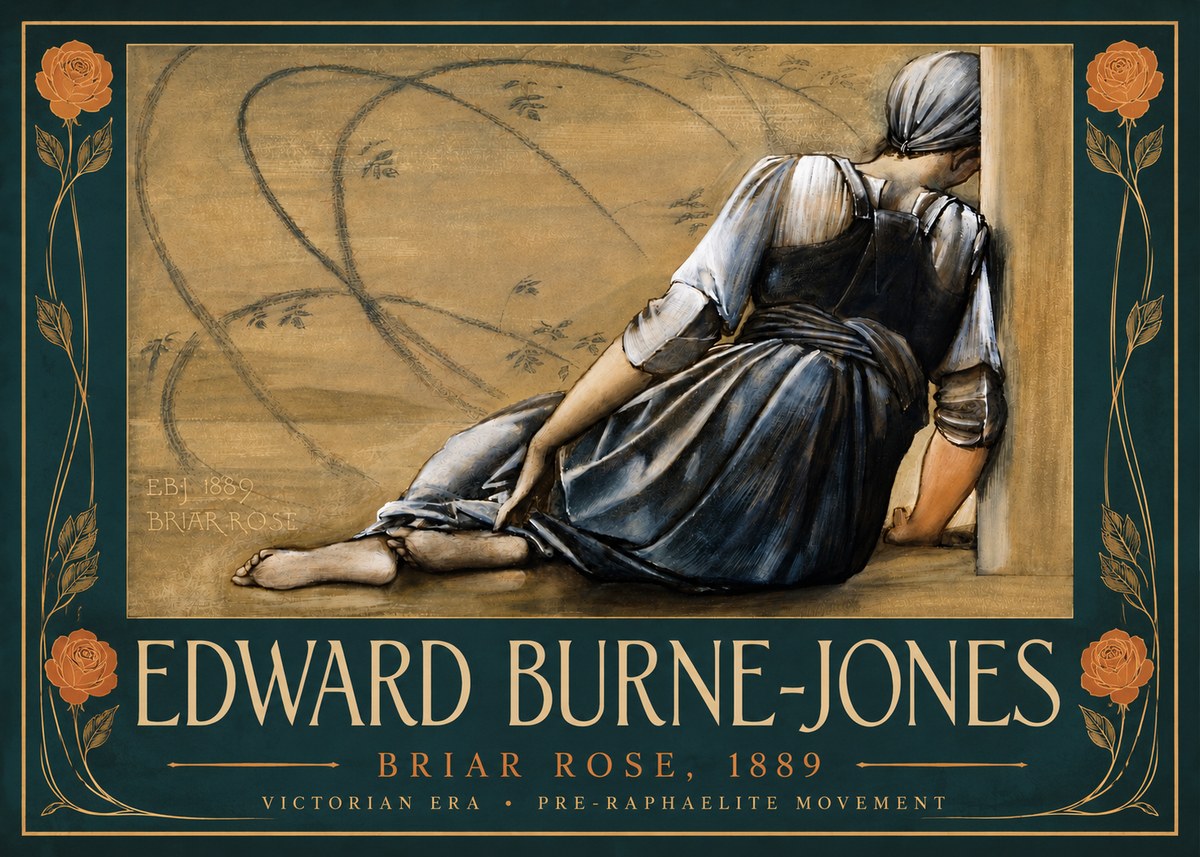 Edward Burne-Jones Briar Rose No4 - Poster