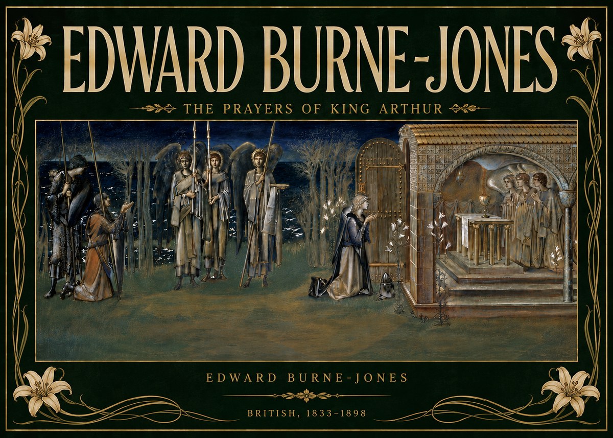 Edward Burne-Jones The Prayers of King Arthur No6 - Poster