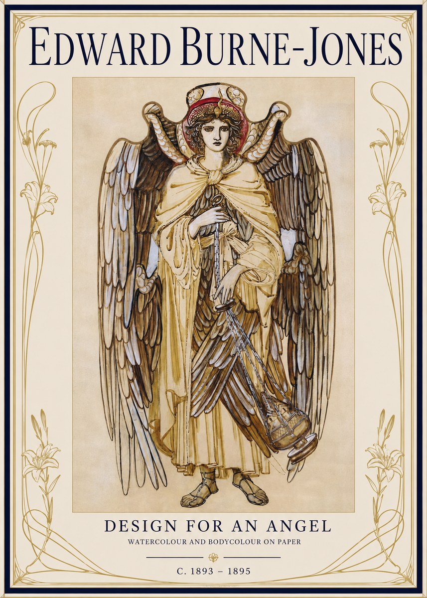 Edward Burne-Jones Design for an Angel No1 - Poster