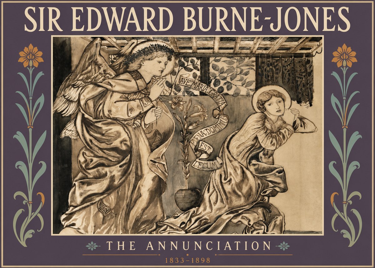 Edward Burne-Jones The Annunciation II No4 - Poster