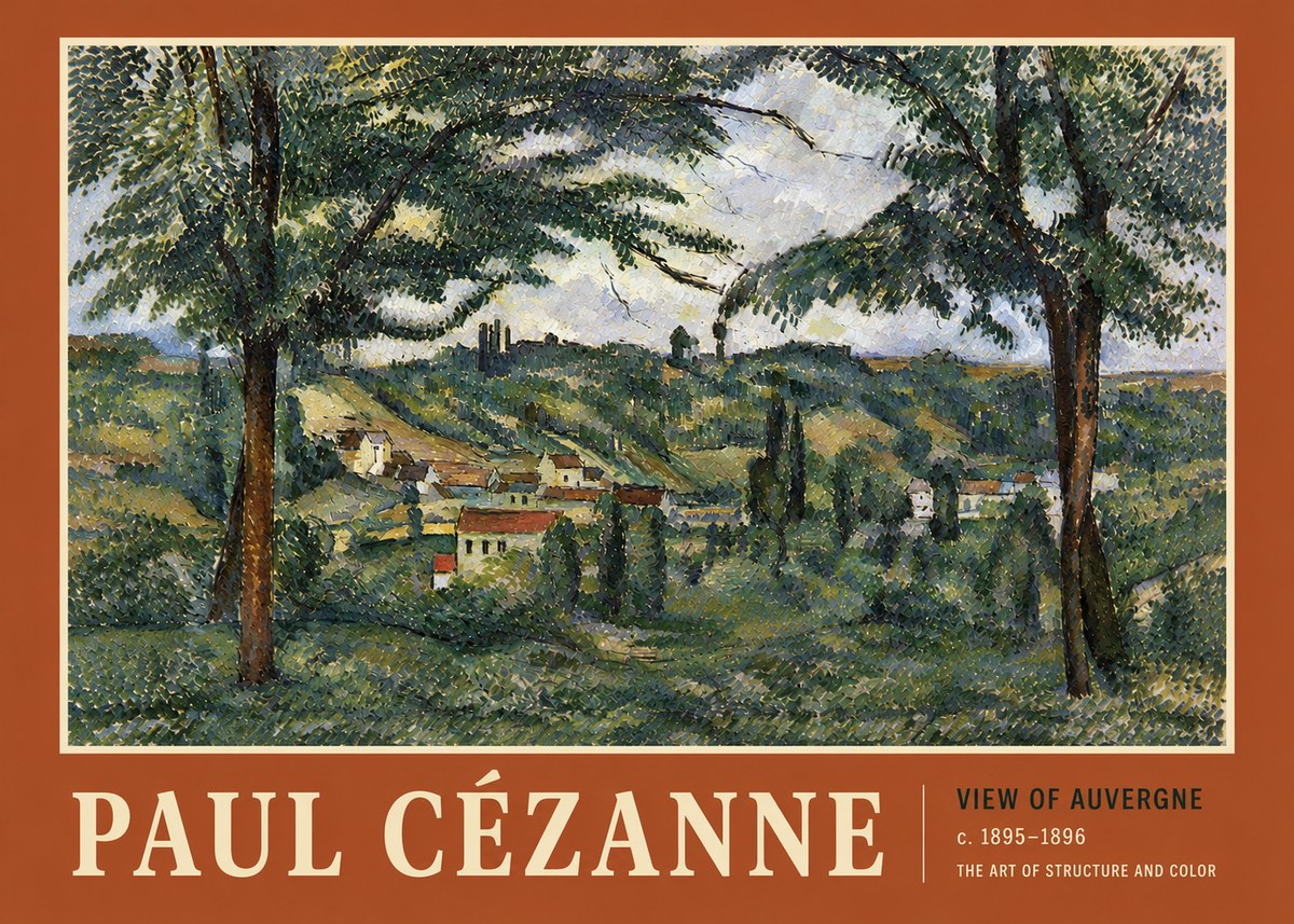 Paul Cézanne View of Auvergne No5 - Poster