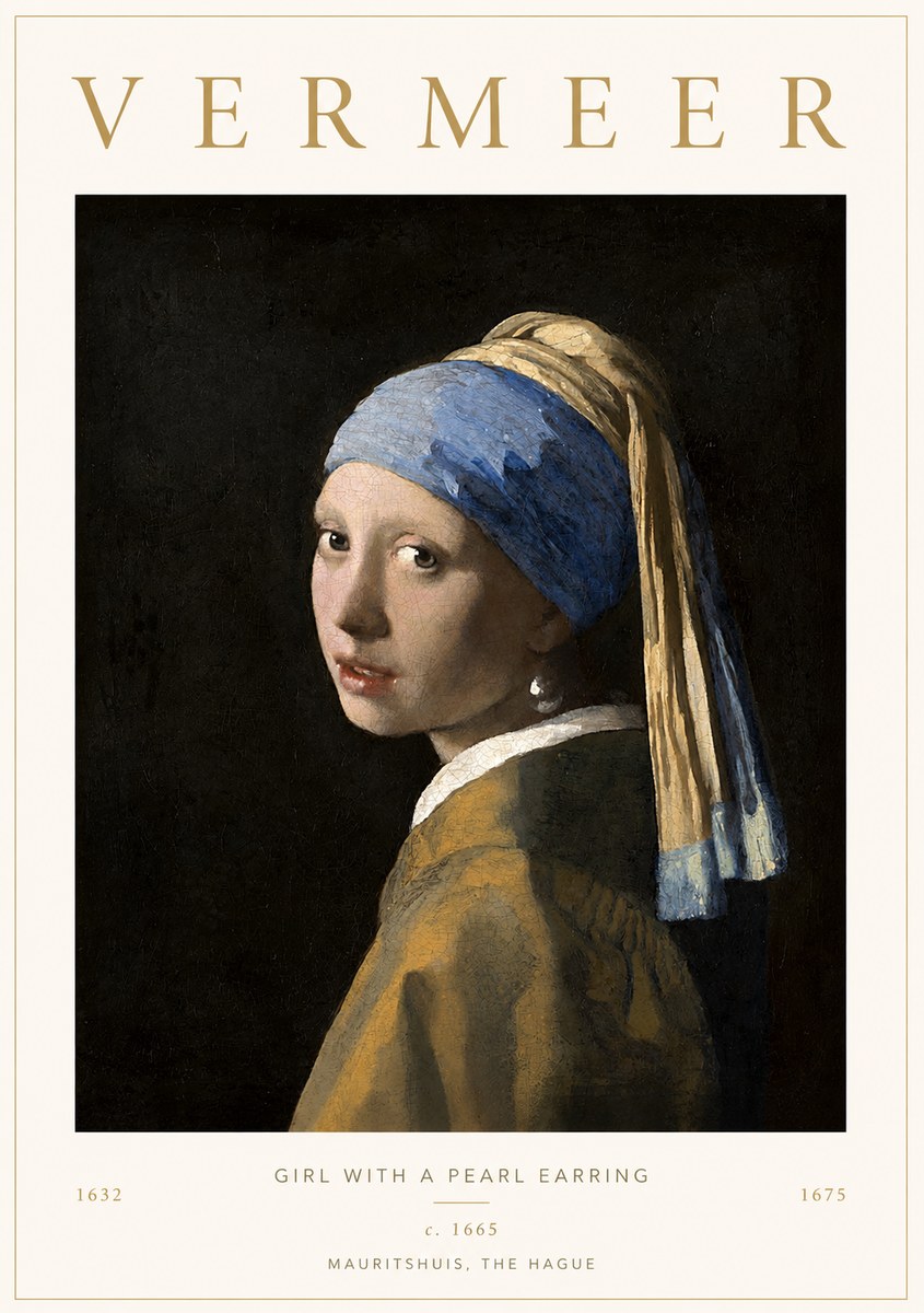 Vermeer Girl with a Pearl Earring II No2 - Poster