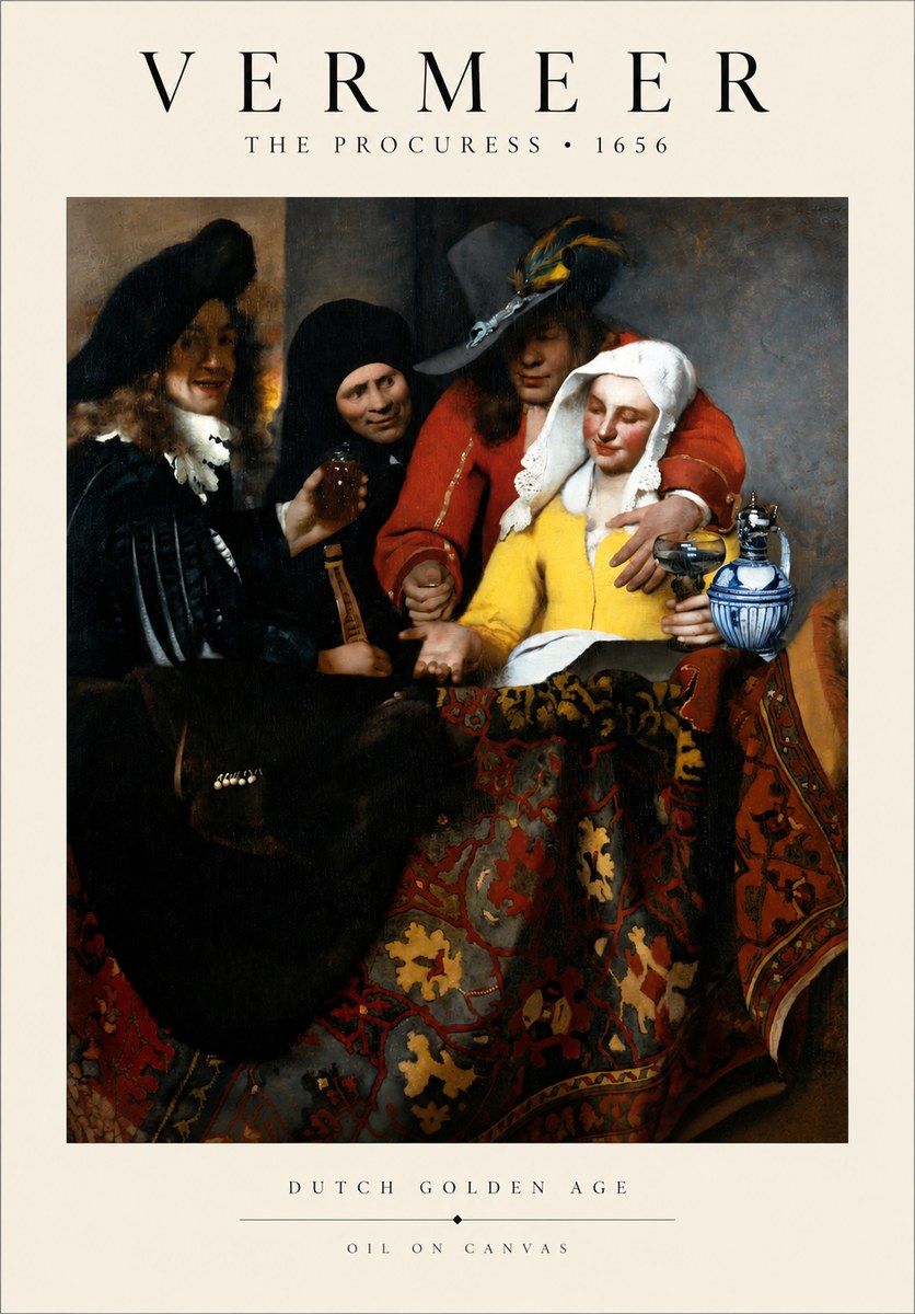 Vermeer The Procuress No3 - Poster