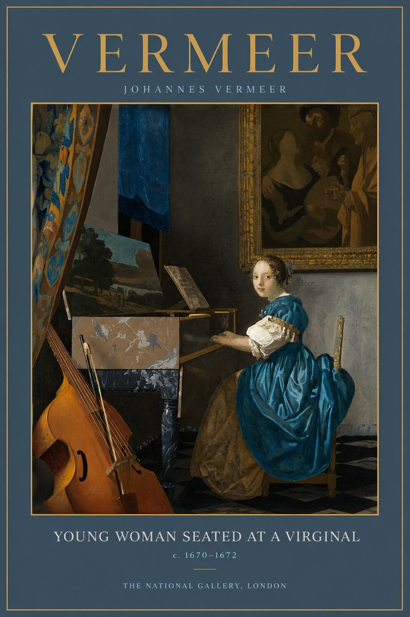 Vermeer Young Woman Seated at a Virginal No2 - Poster