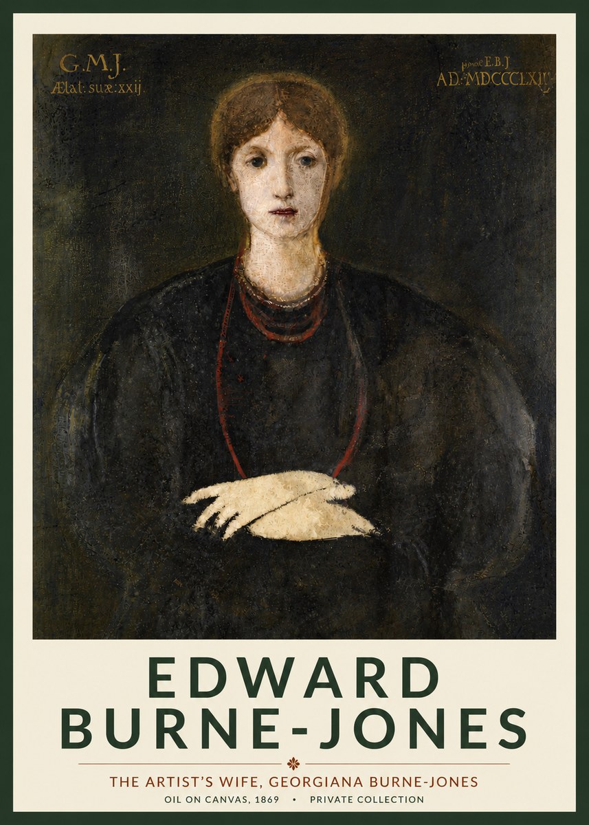 Edward Burne-Jones The Artist's Wife, Georgiana Burne-jones No4 - Poster