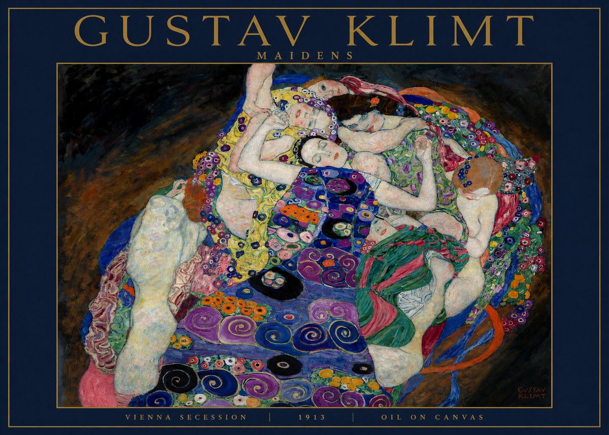 Klimt Maidens No3 - Poster