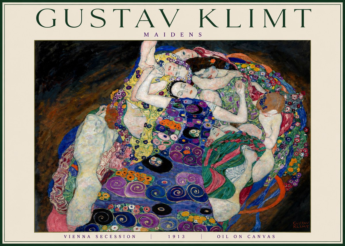 Klimt Maidens No4 - Poster