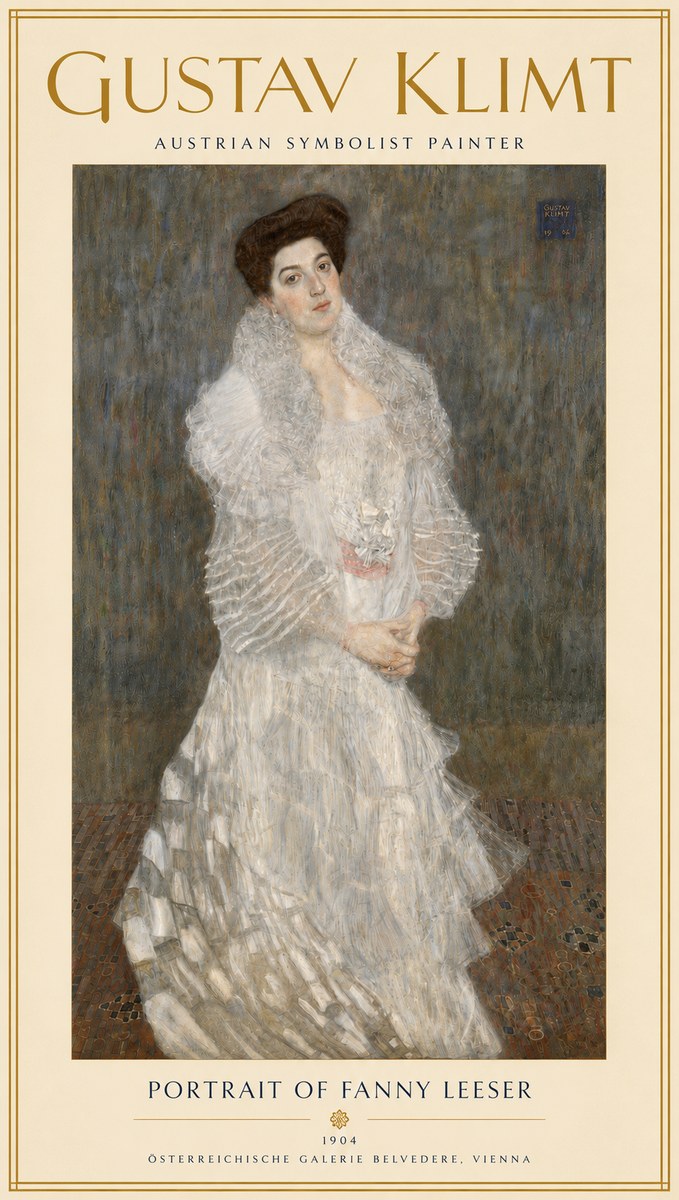 Klimt Portrait of Fanny Leeser No4 - Poster