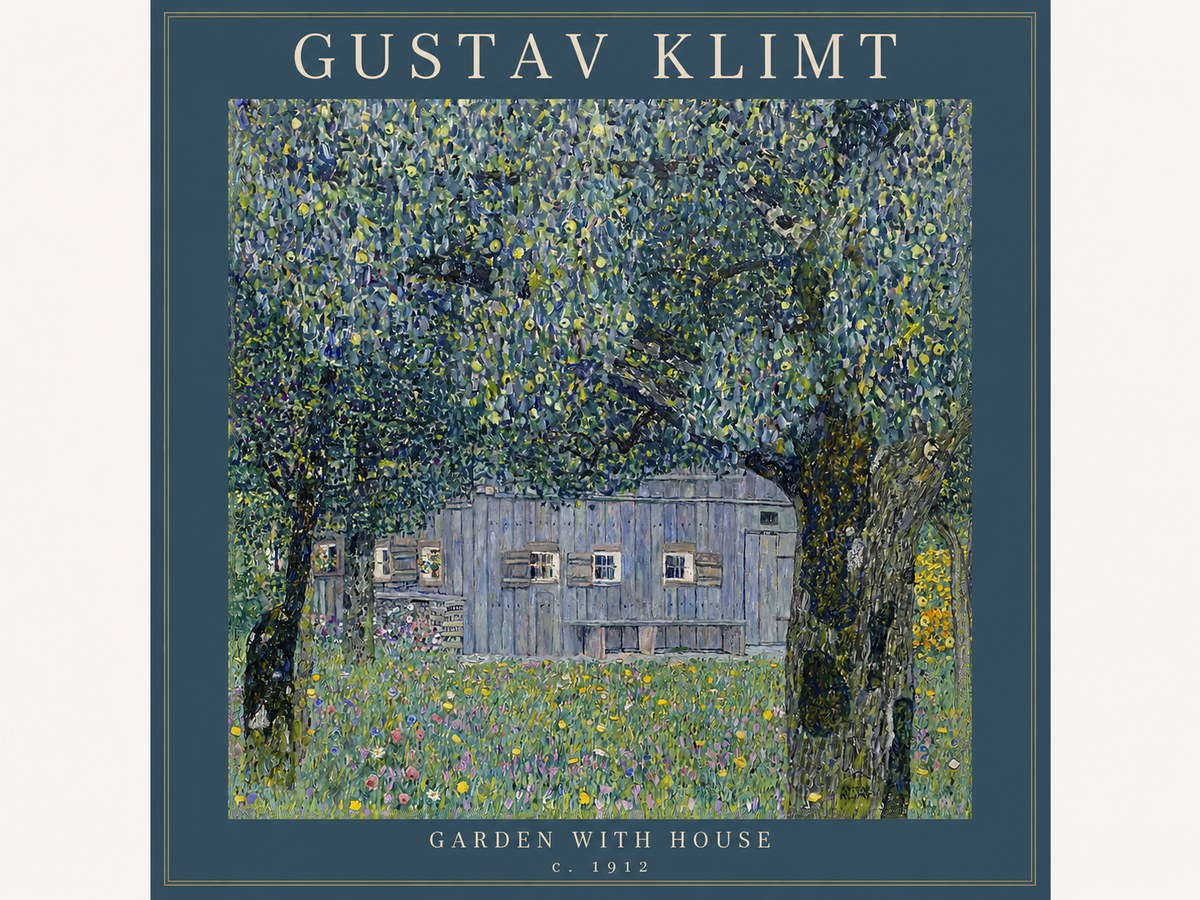 Klimt Garden with House No2 - Poster