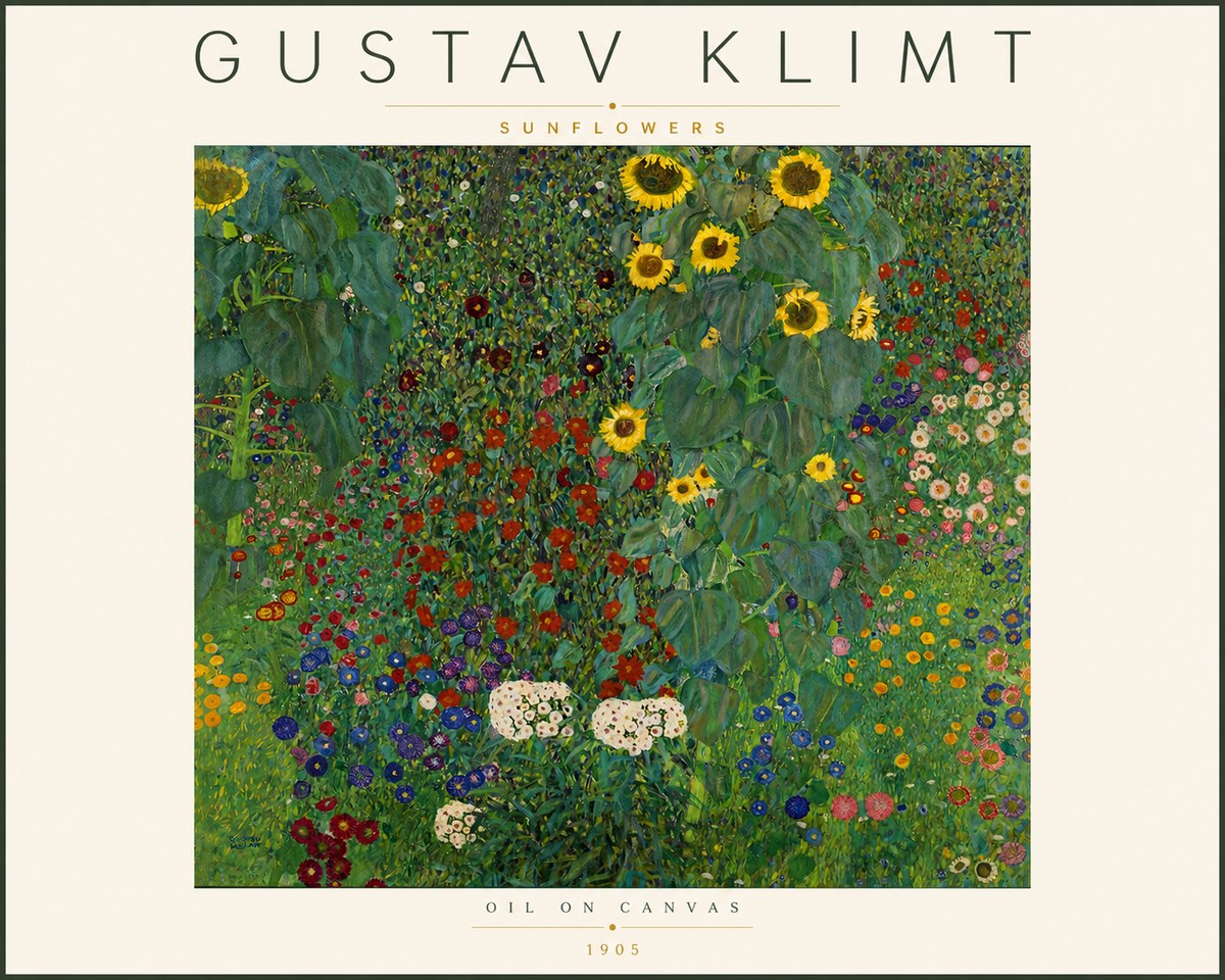 Klimt Sunflowers No4 - Poster