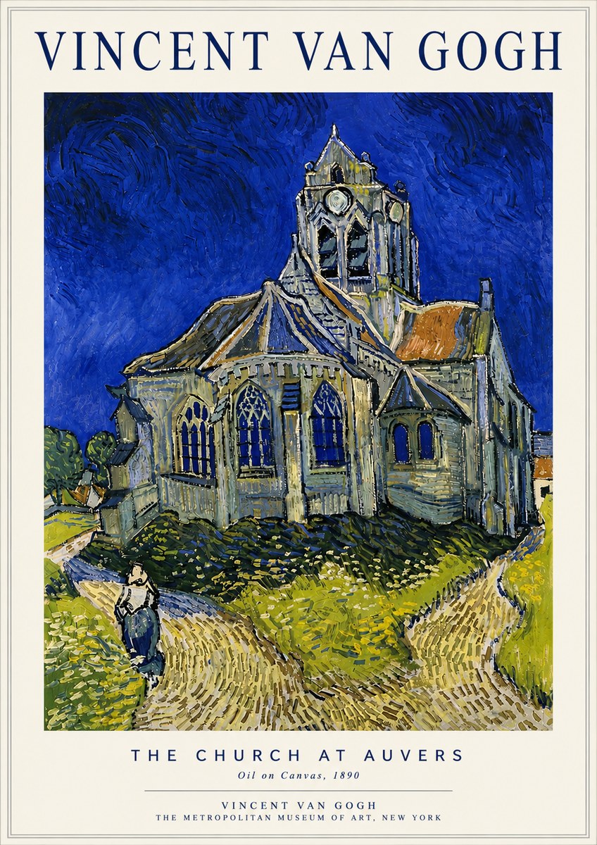 Van Gogh The Church at Auvers I No4 - Poster