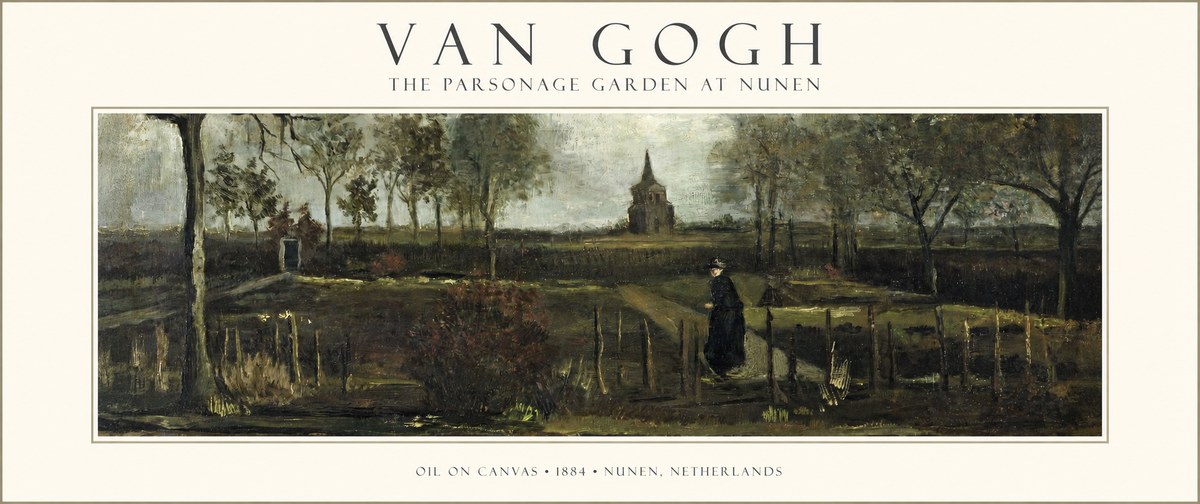 Van Gogh The Parsonage Garden at Nunen No1 - Poster