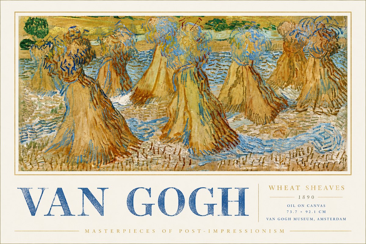 Van Gogh Wheat Sheaves No6 - Poster