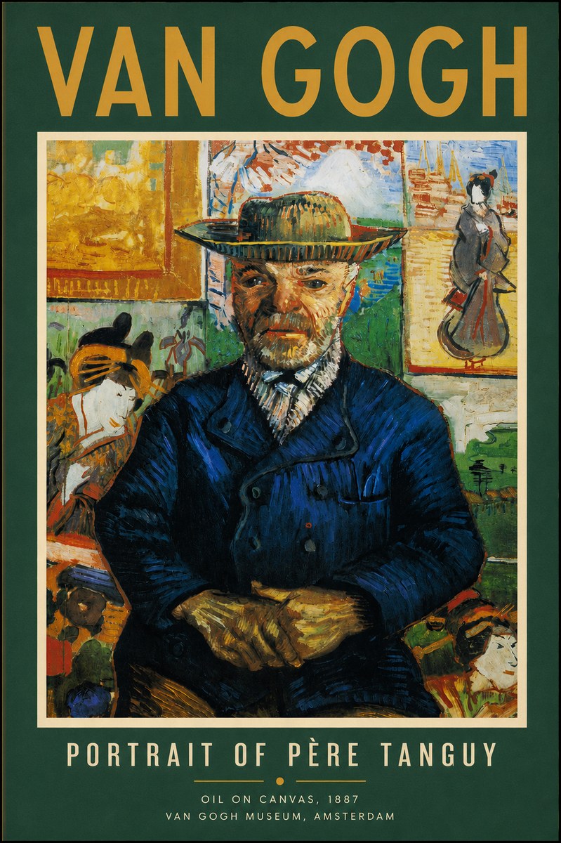 Van Gogh Portrait of Père Tanguy II No2 - Poster