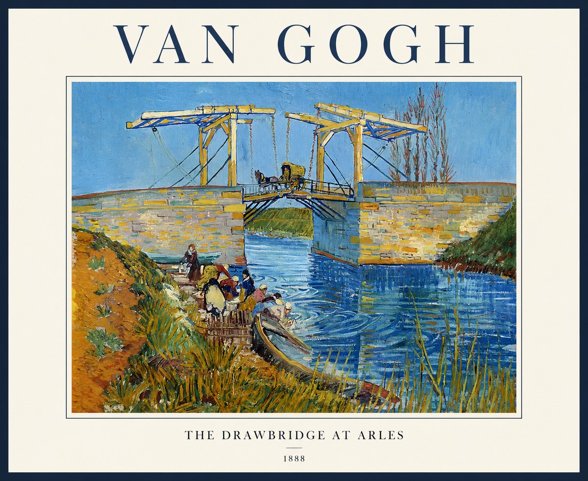 Van Gogh The Drawbridge at Arles I No1 - Poster