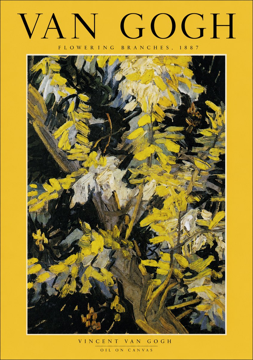 Van Gogh Flowering Branches, 1887 No2 - Poster