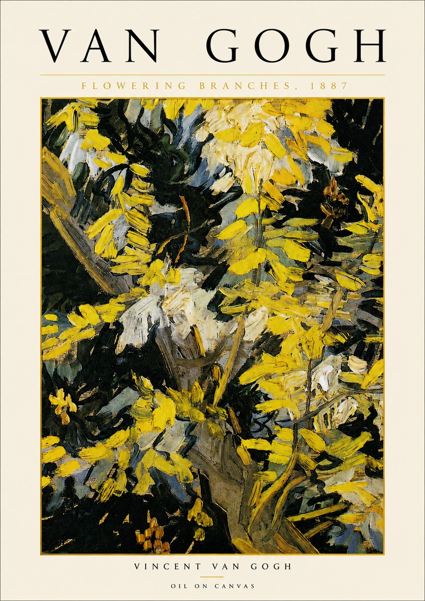 Van Gogh Flowering Branches, 1887 No5 - Poster