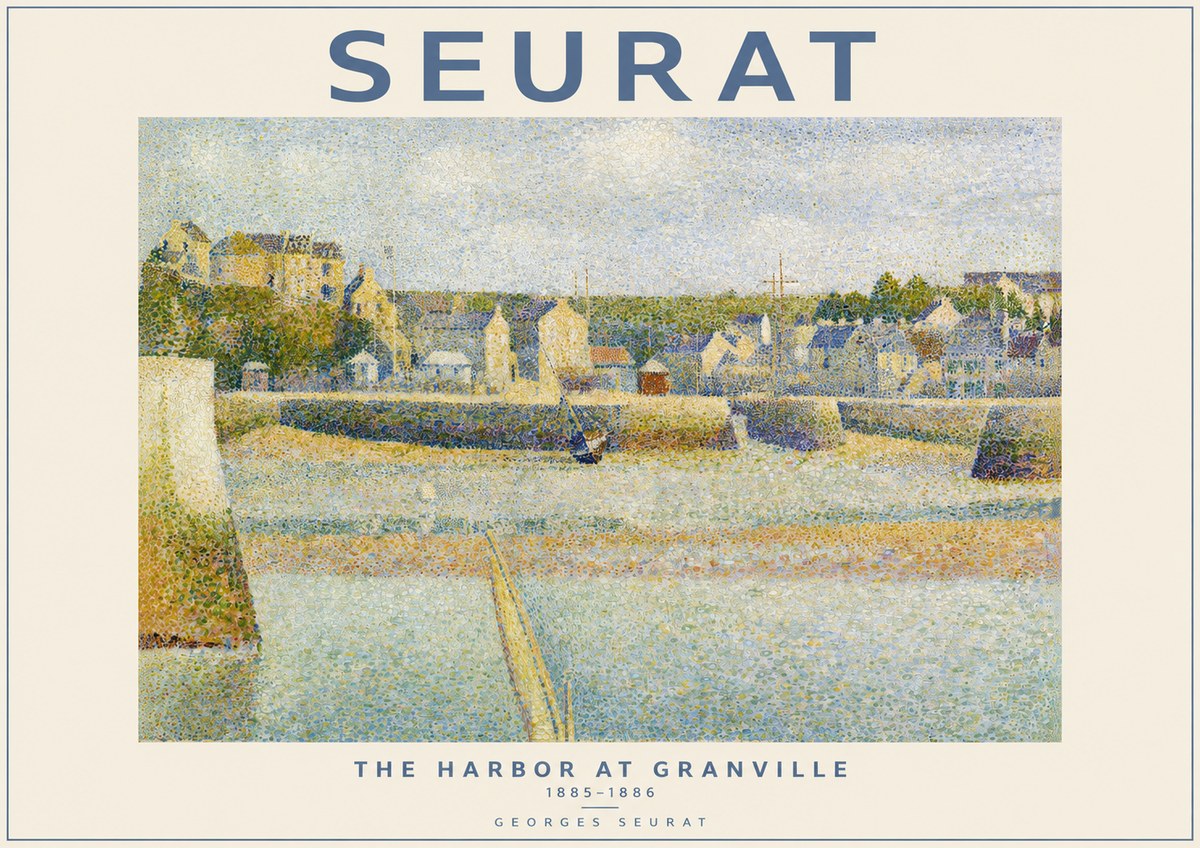 Seurat The Harbor at Granville No2 - Poster
