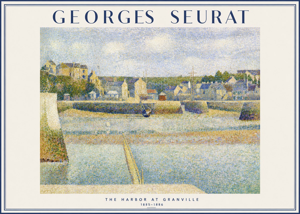 Seurat The Harbor at Granville No3 - Poster