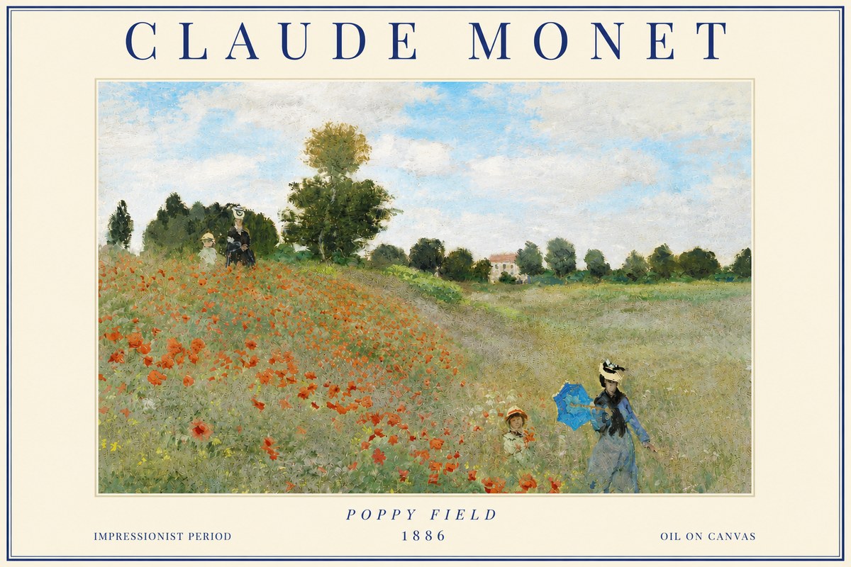 Monet Poppy Field No3 - Poster