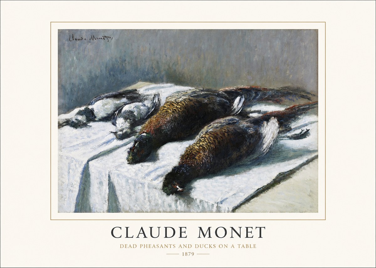 Monet Dead Pheasants and Ducks on a Table No1 - Poster