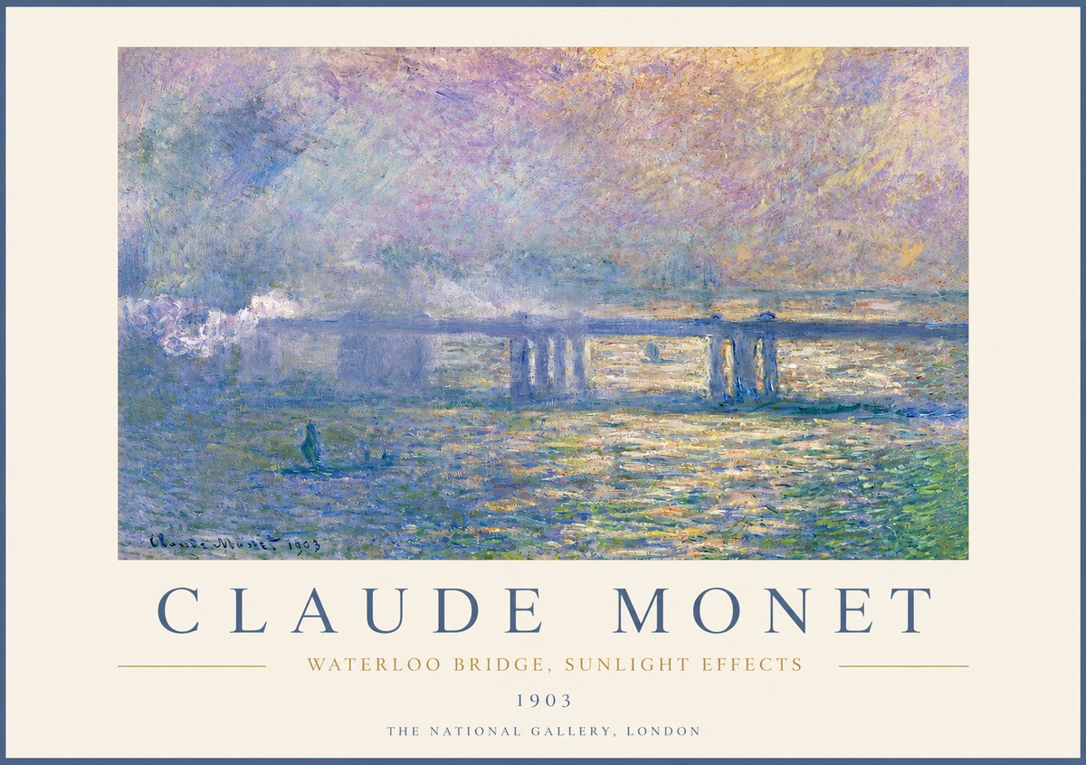 Monet Waterloo Bridge, Sunlight Effects No3 - Poster