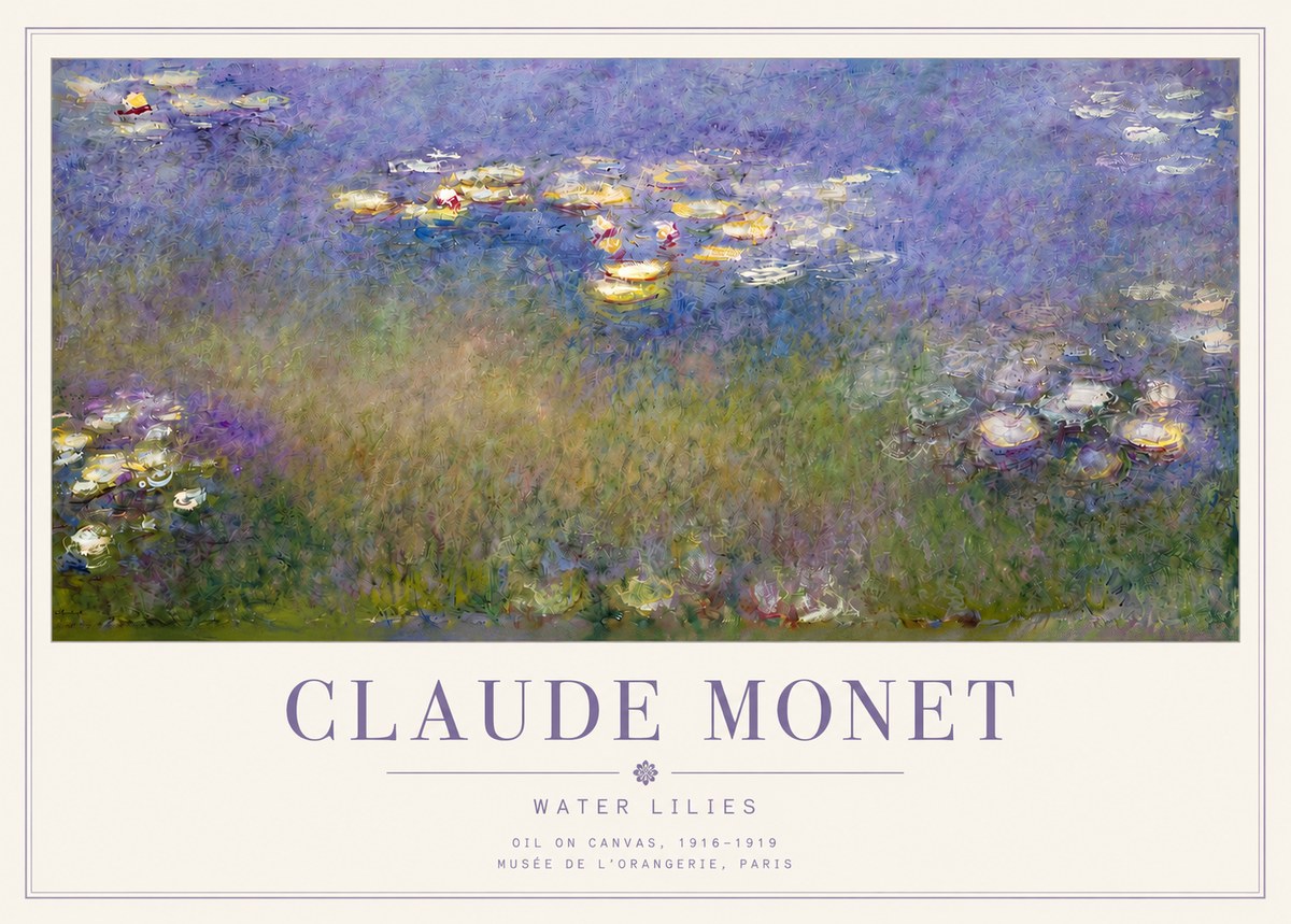 Monet Water Lilies VII No3 - Poster