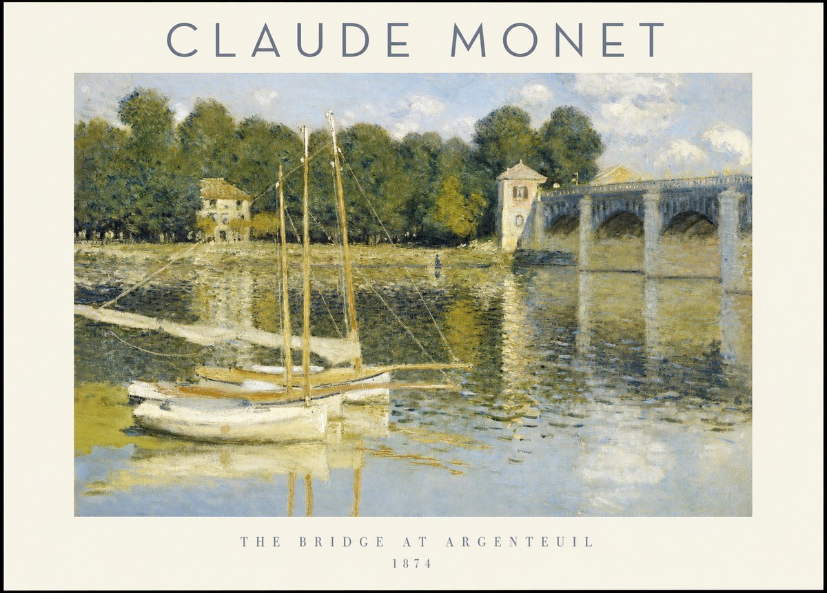 Monet The Bridge at Argenteuil III No1 - Poster