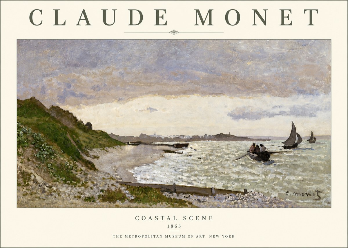 Monet Coastal Scene No3 - Poster