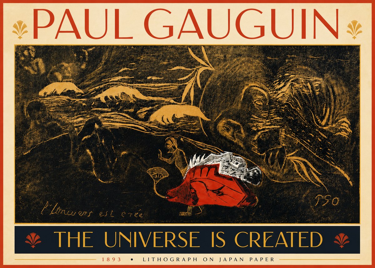 Paul Gauguin The Universe Is Created III No5 - Poster