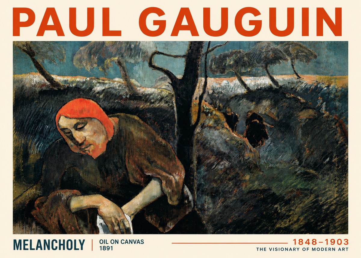 Paul Gauguin Melancholy No4 - Poster