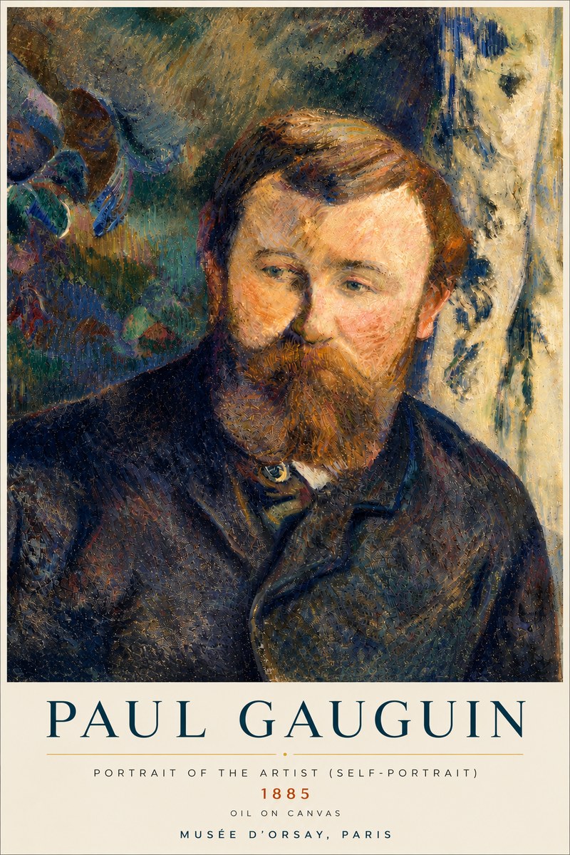 Paul Gauguin Portrait of the Artist (Self-portrait) No4 - Poster