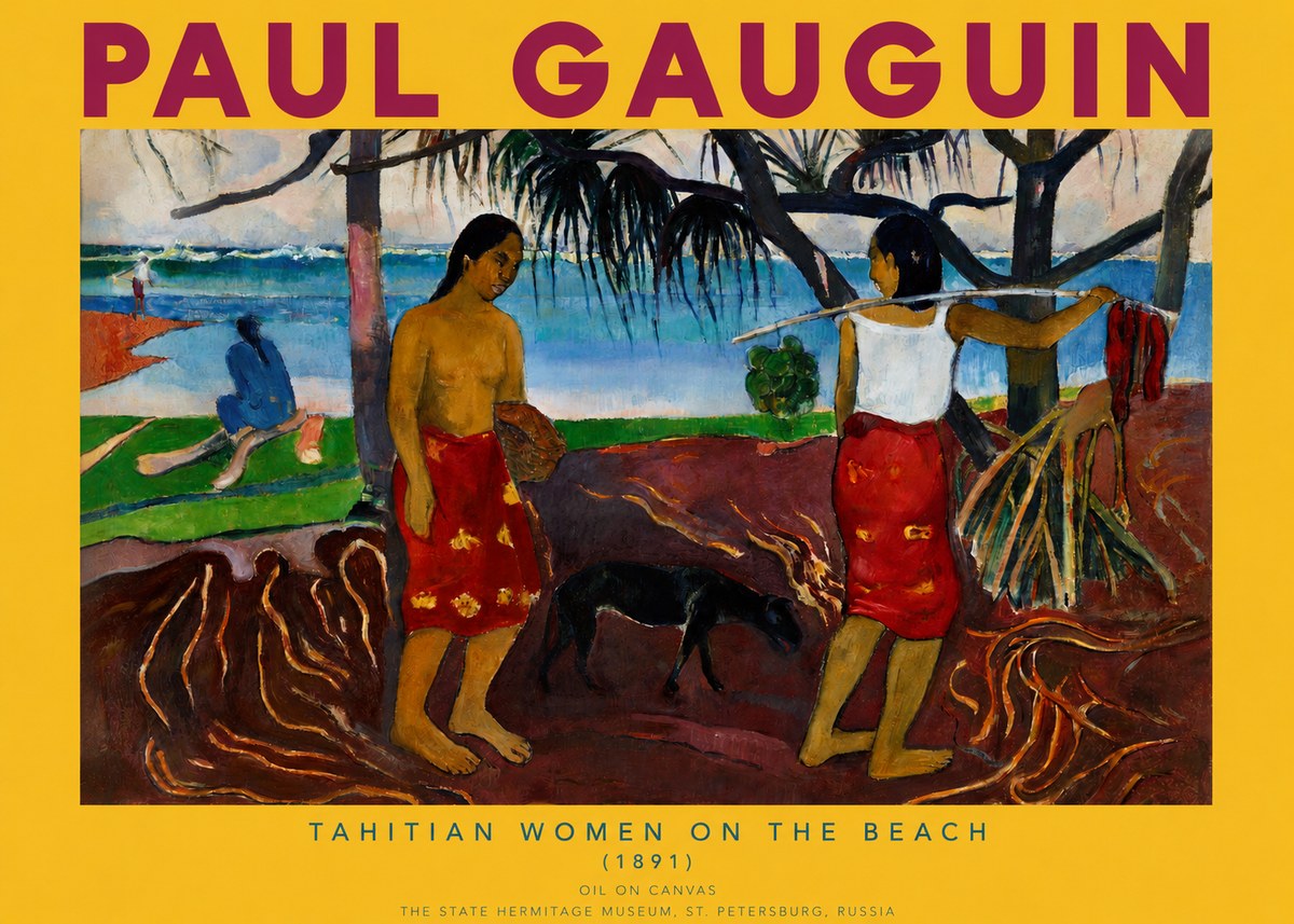 Paul Gauguin Tahitian Women on the Beach (1891) No2 - Poster