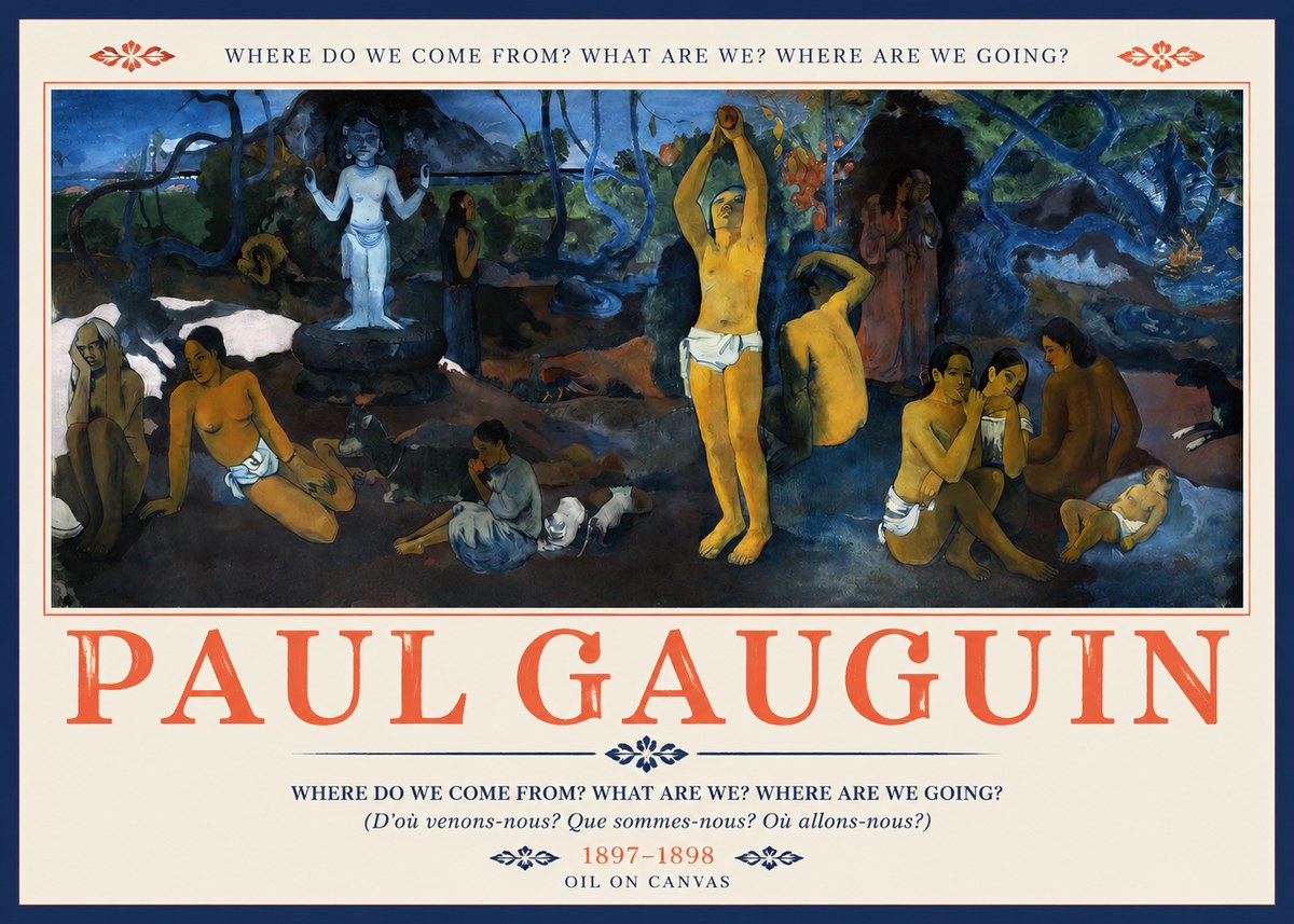 Paul Gauguin D'où Venons Nous? Que Sommes Nous? Où Allons Nous? No3 - Poster