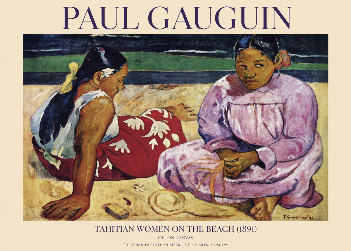 Paul Gauguin Two Tahitian Women III No6 - Poster