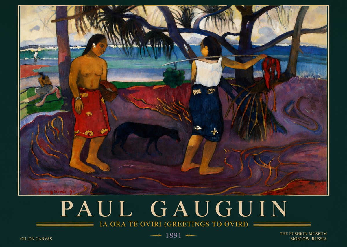 Paul Gauguin Ia Ora Na Te Ovari (I Raro Te Oviri) No5 - Poster