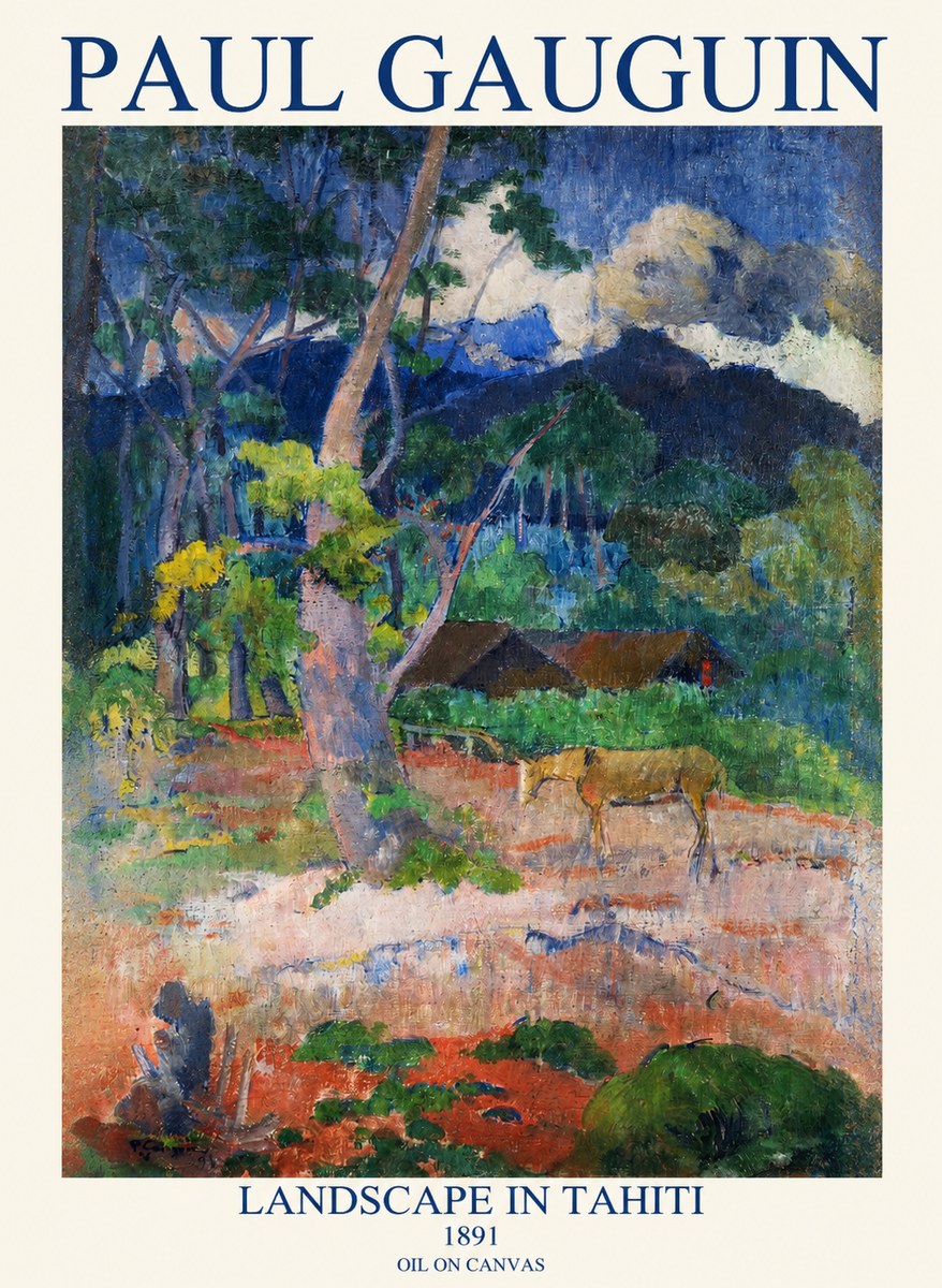 Paul Gauguin Landscape in Tahiti III No1 - Poster