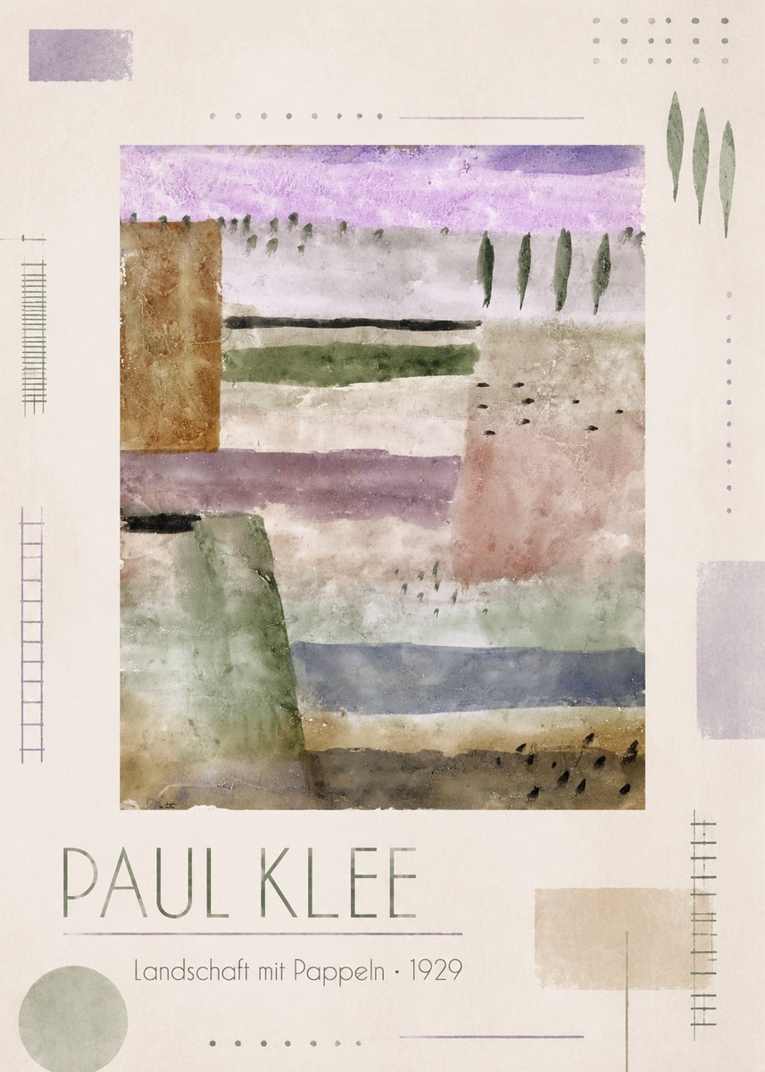 Paul Klee Landschaft Mit Pappeln No5 - Poster