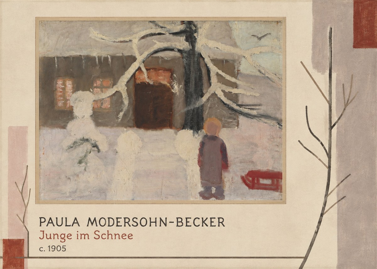 Paula Modersohn-Becker Junge Im Schnee No3 - Poster