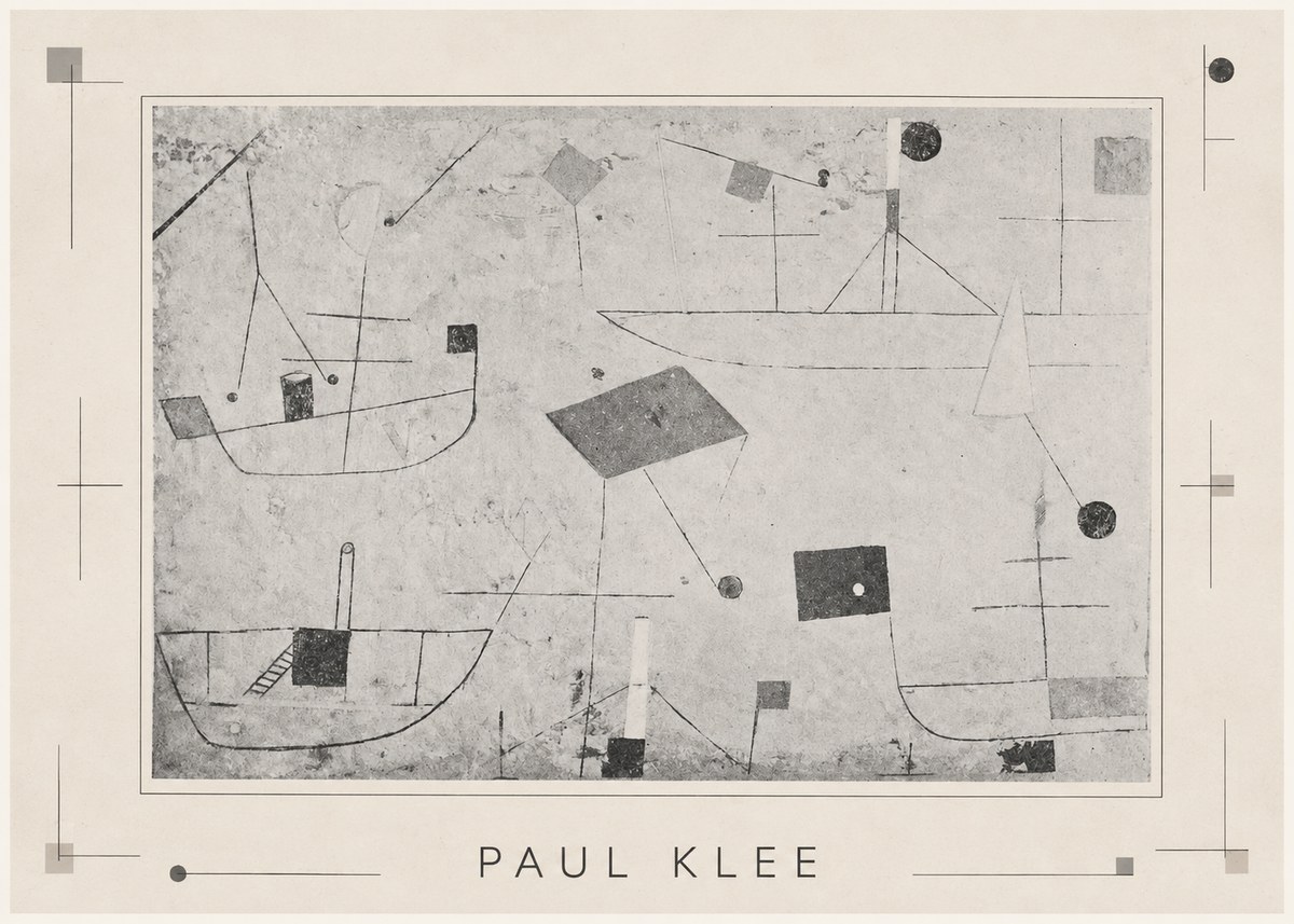 Paul Klee Seascape with Boats No3 - Poster