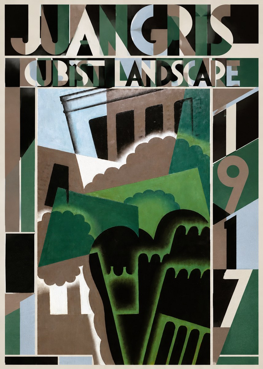 Juan Gris Cubist Landscape No5 - Poster